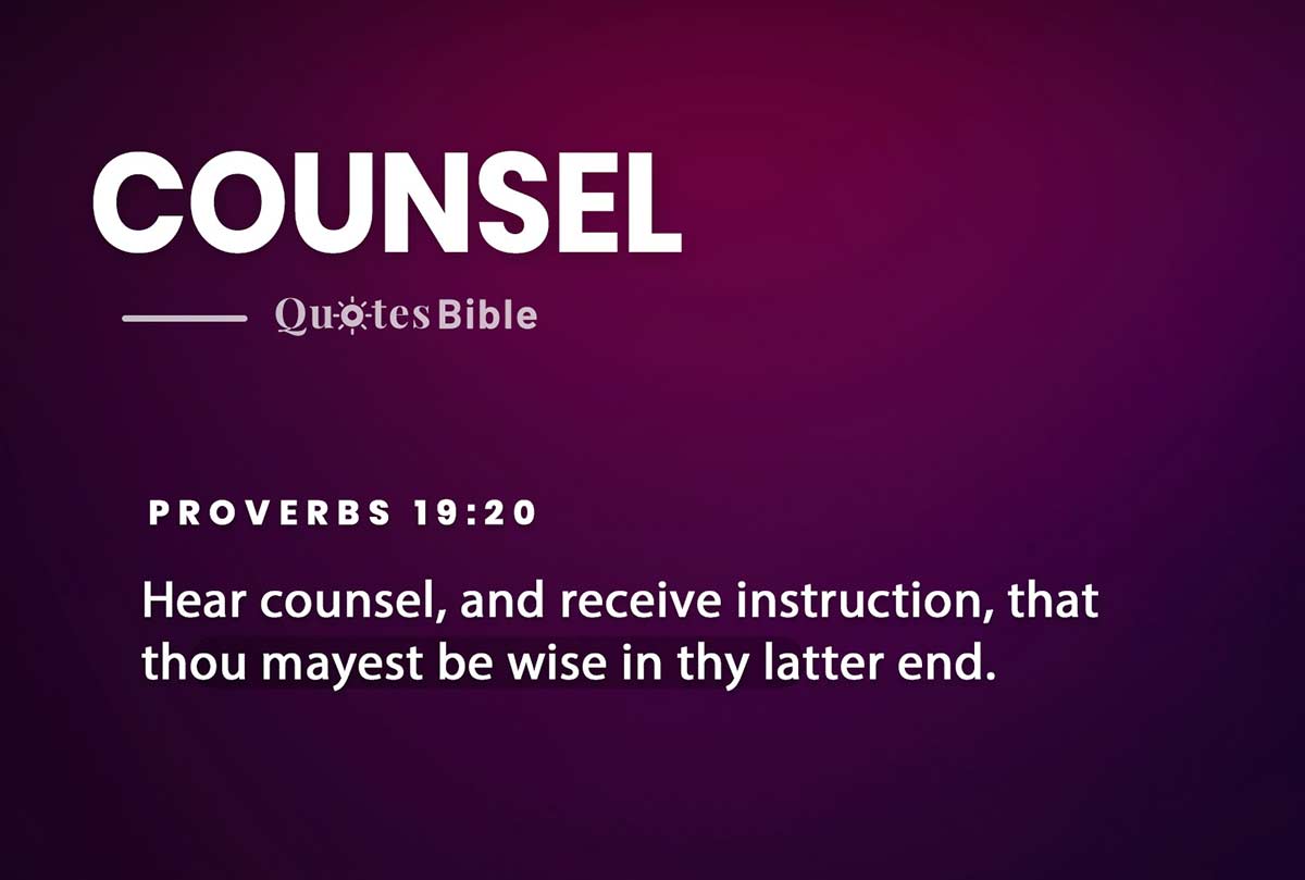 counsel bible verses quote