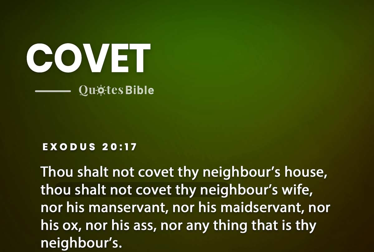 covet bible verses quote