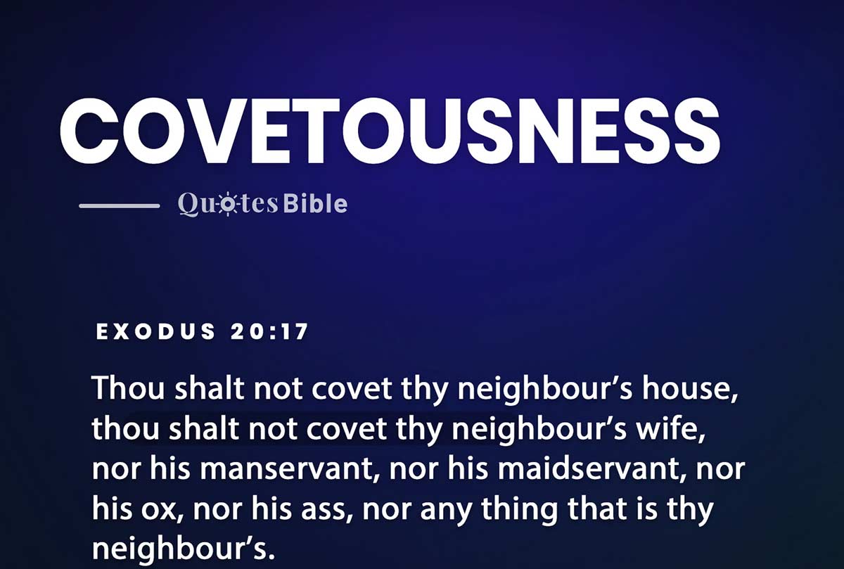 covetousness bible verses quote