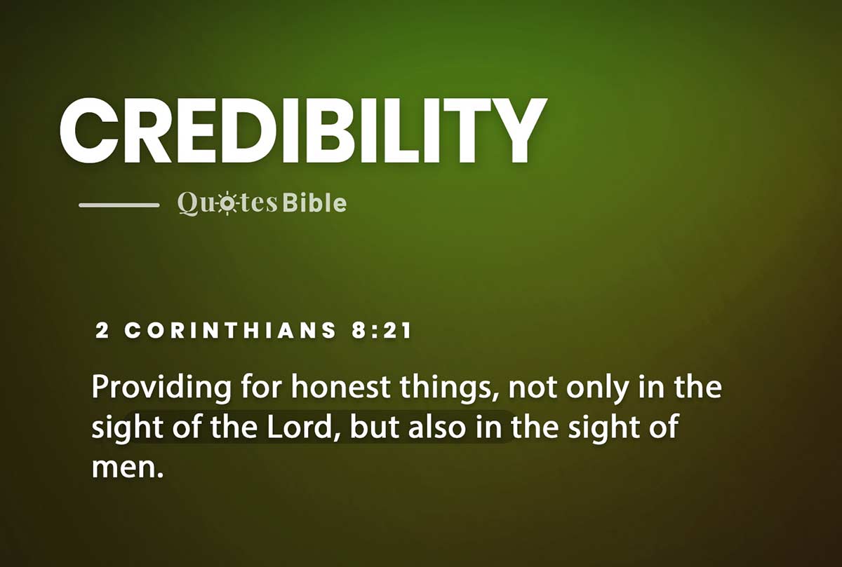 credibility bible verses quote