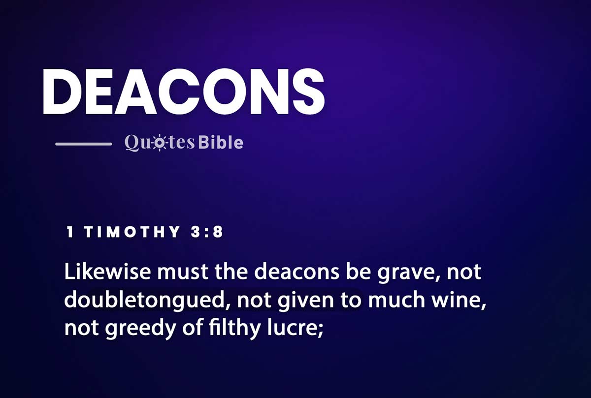 deacons bible verses quote