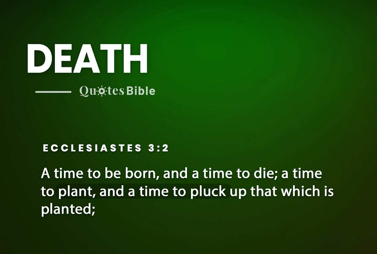 death bible verses quote