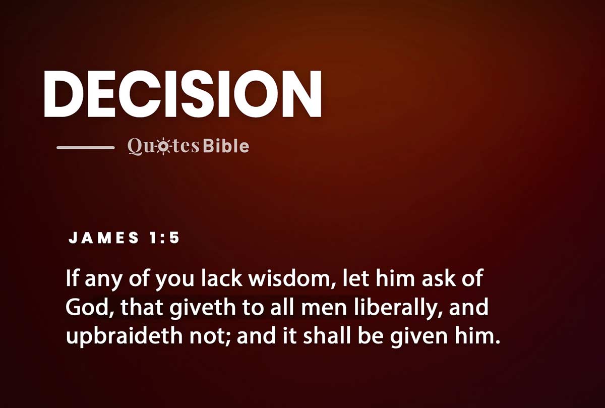 decision bible verses quote