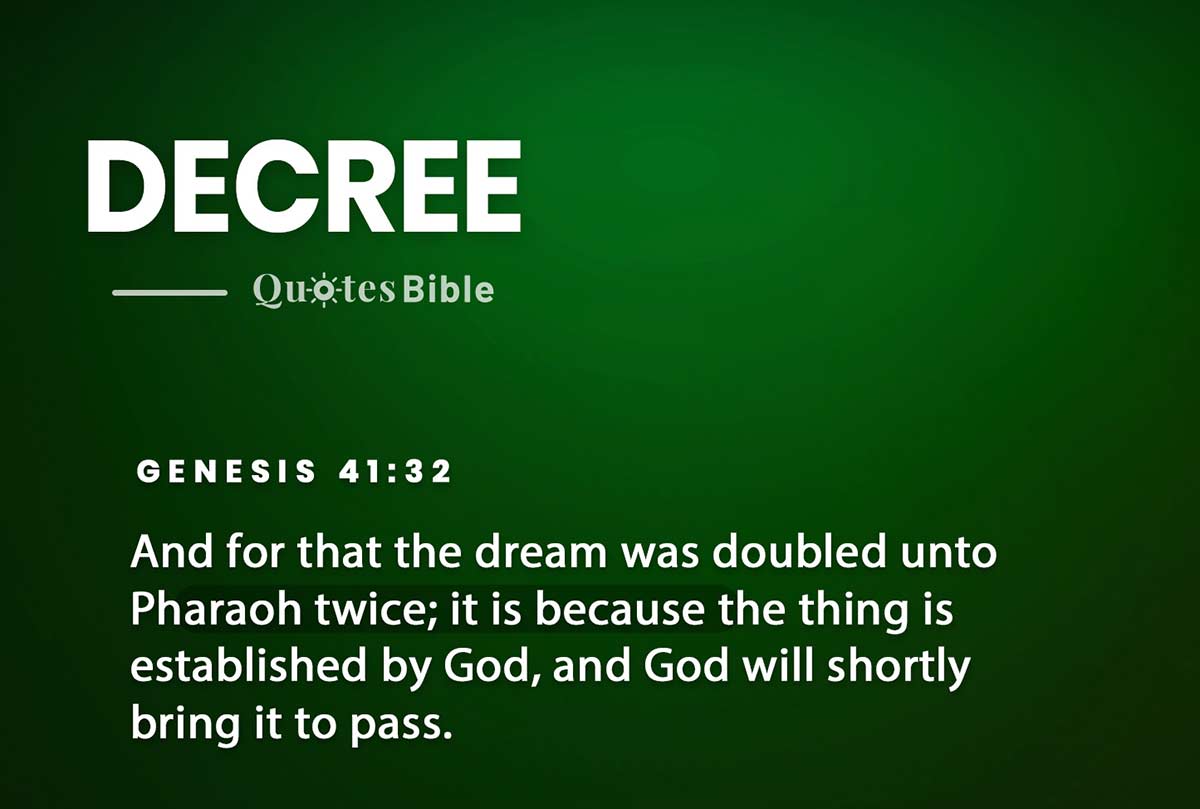 decree bible verses quote