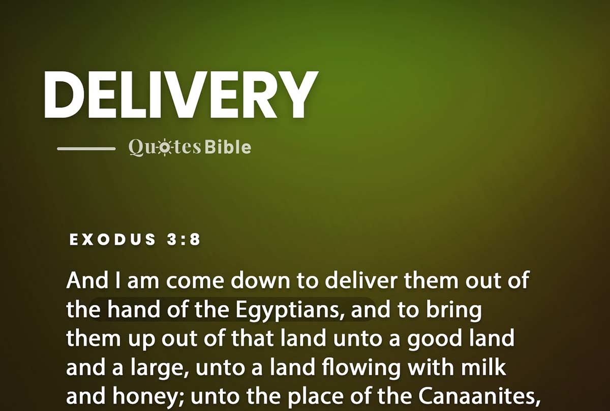 delivery bible verses quote