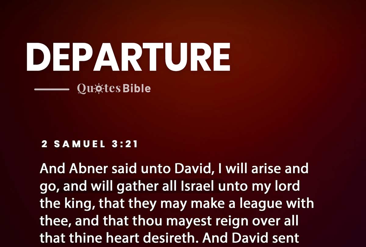 departure bible verses quote