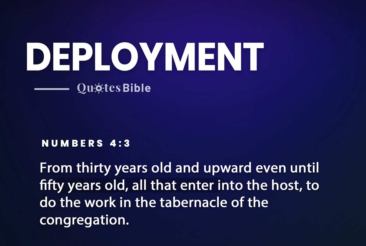 deployment bible verses quote