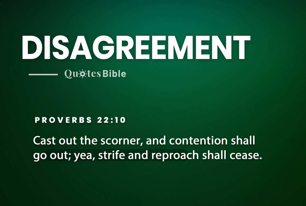 disagreement bible verses quote