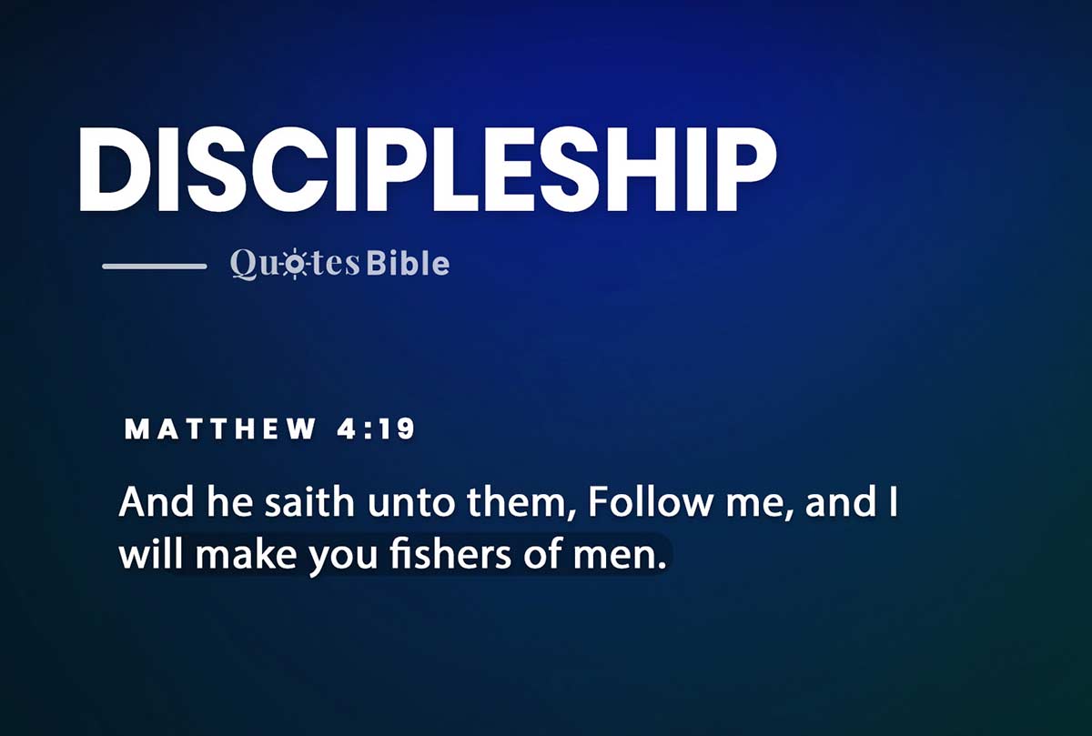 discipleship bible verses quote