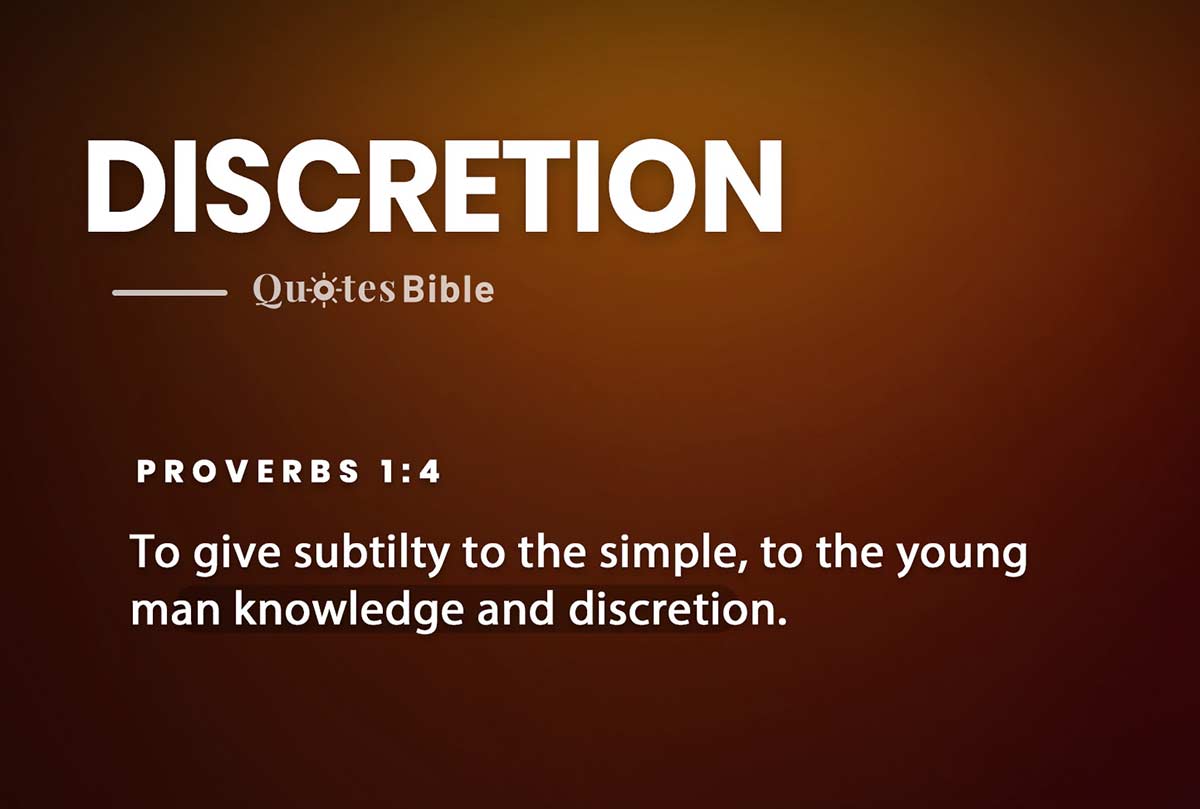 discretion bible verses quote