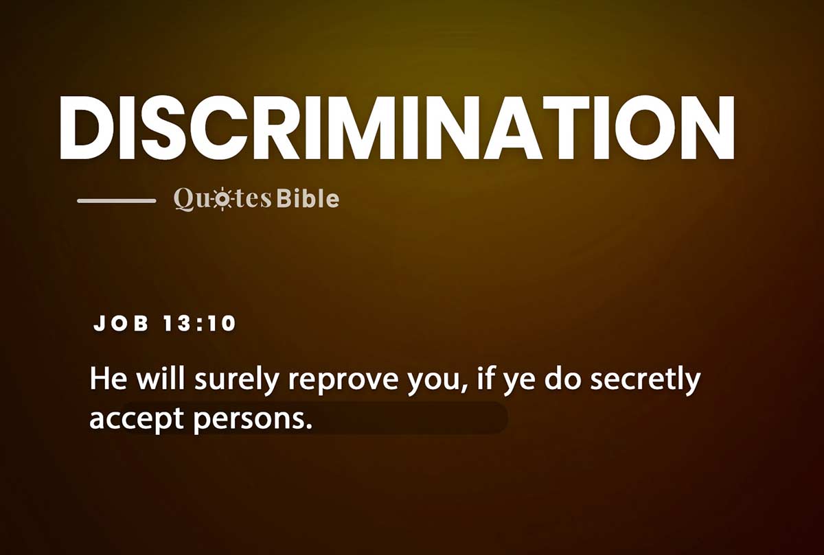 discrimination bible verses quote