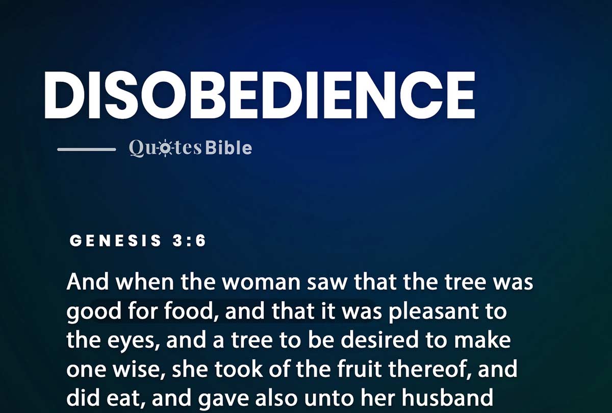 disobedience bible verses quote