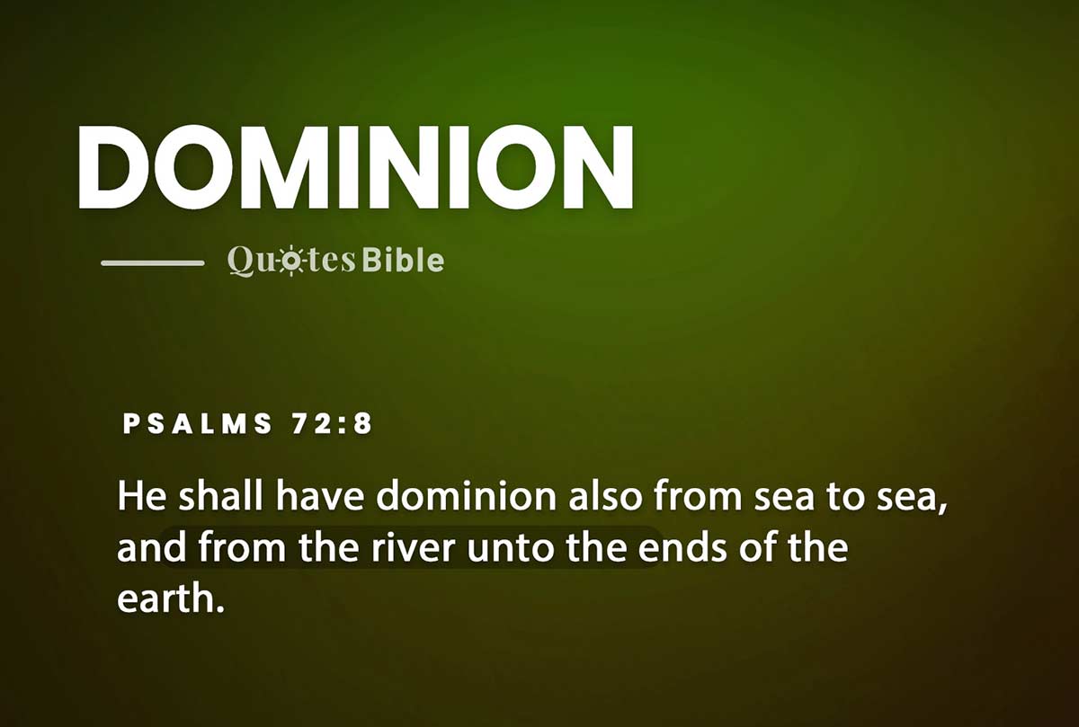 dominion bible verses quote