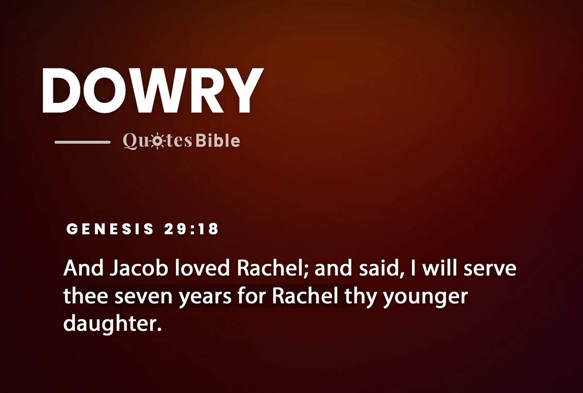 dowry bible verses quote