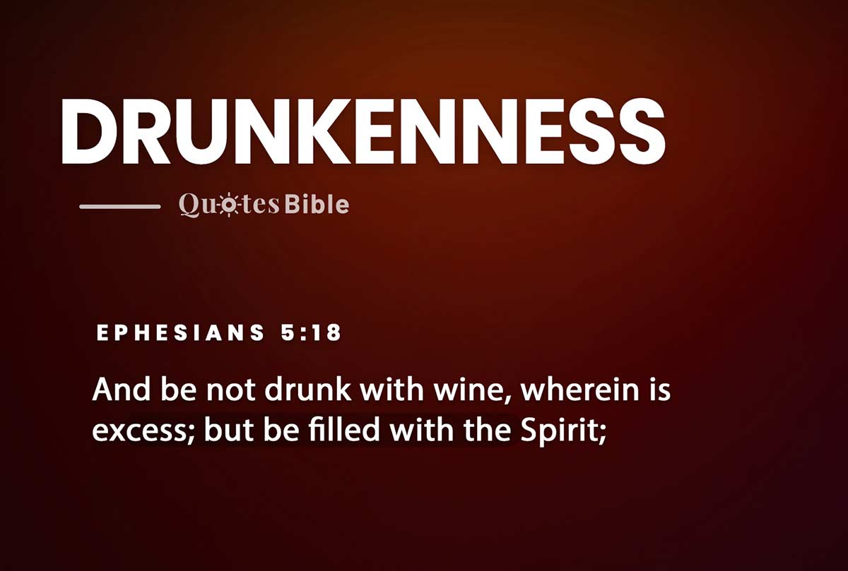 drunkenness bible verses quote