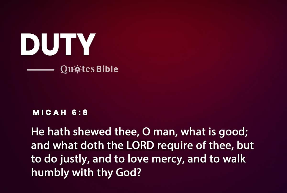 duty bible verses quote