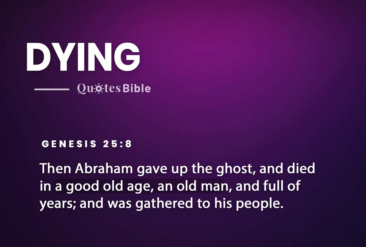 dying bible verses quote