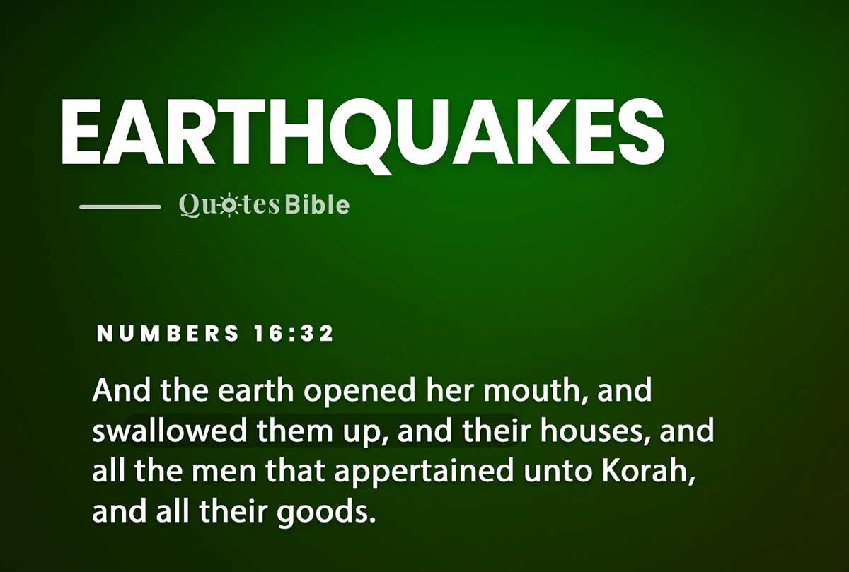 earthquakes bible verses quote