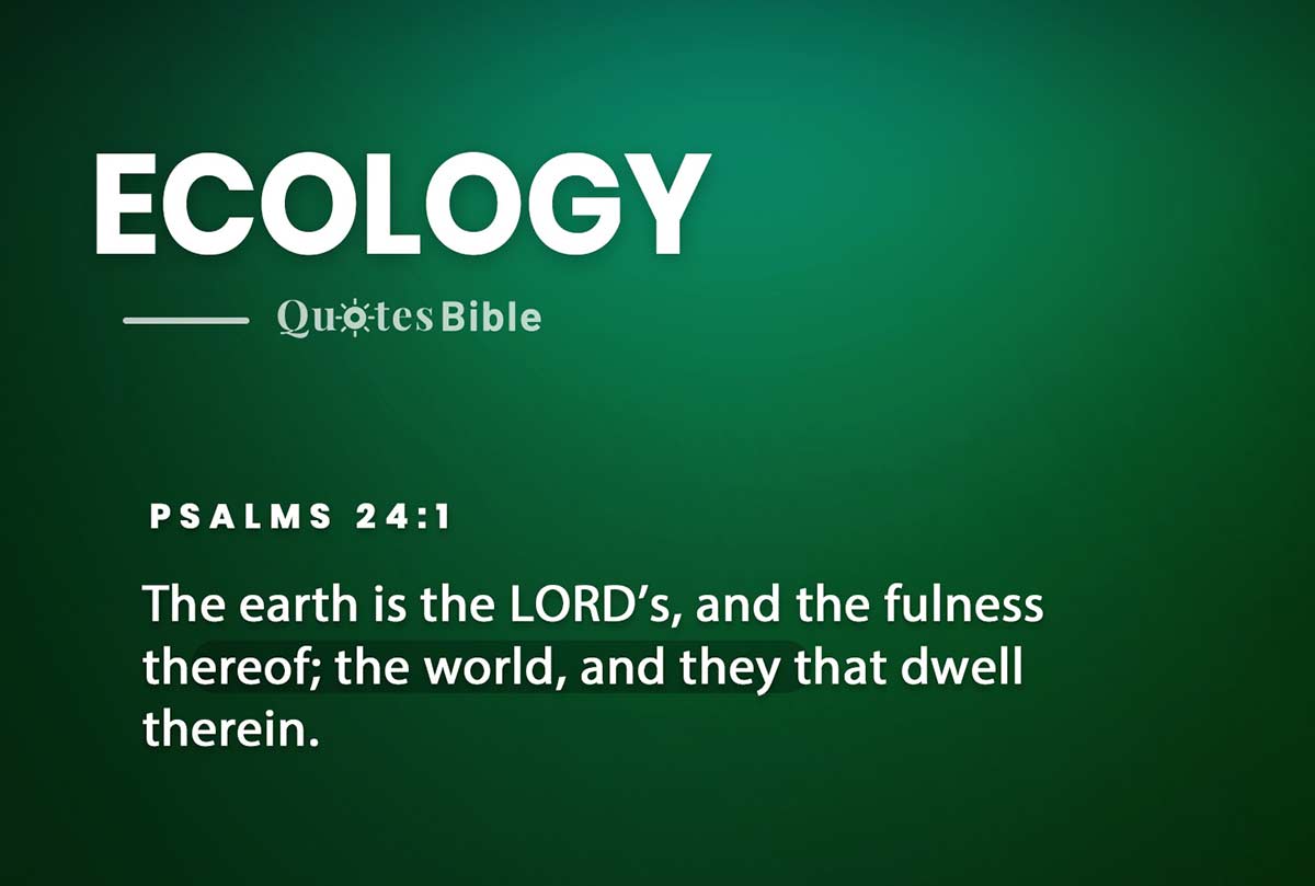 ecology bible verses quote