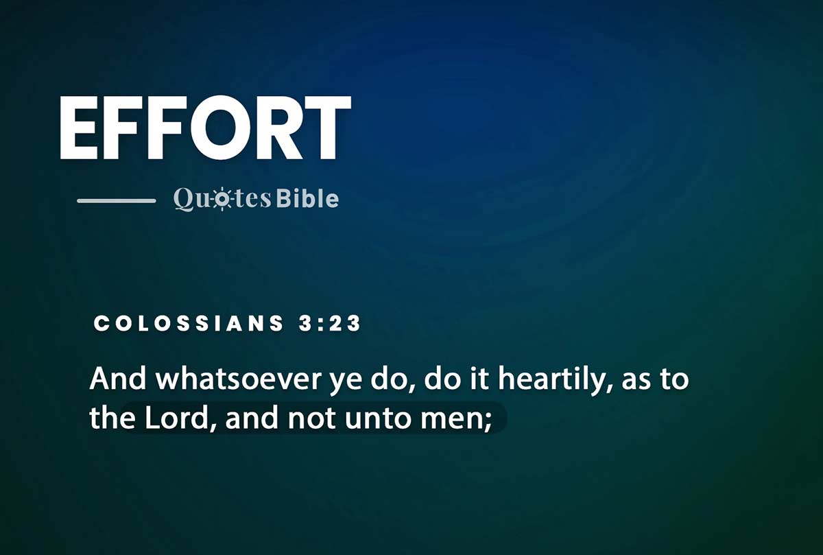 effort bible verses quote