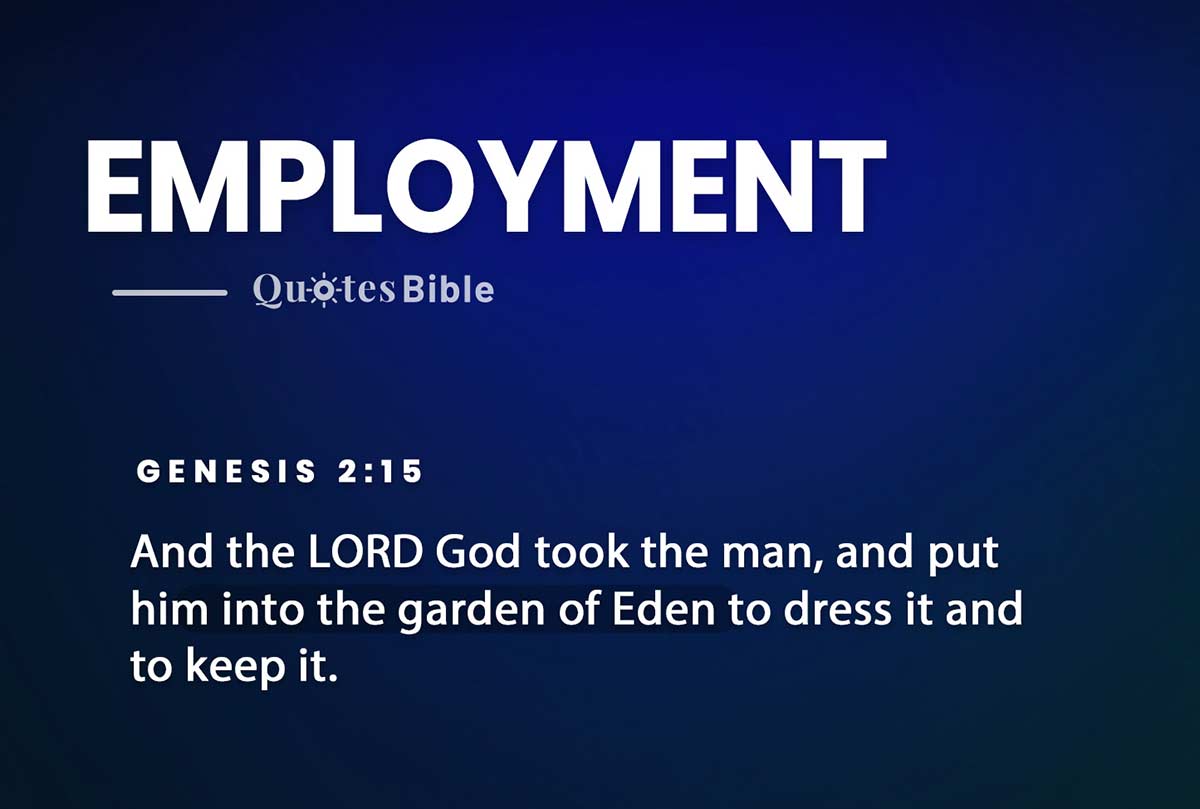 employment bible verses quote