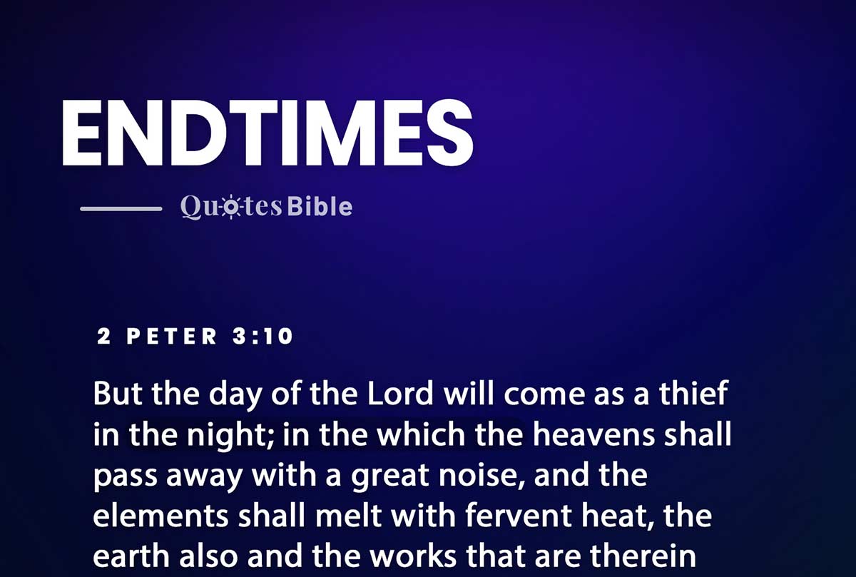 endtimes bible verses quote