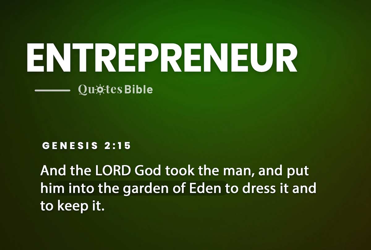 entrepreneur bible verses quote