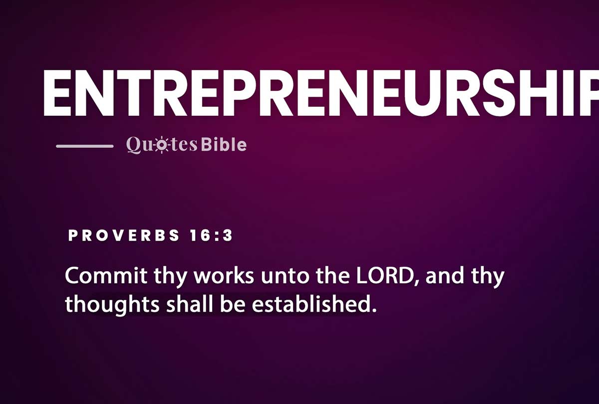 entrepreneurship bible verses quote