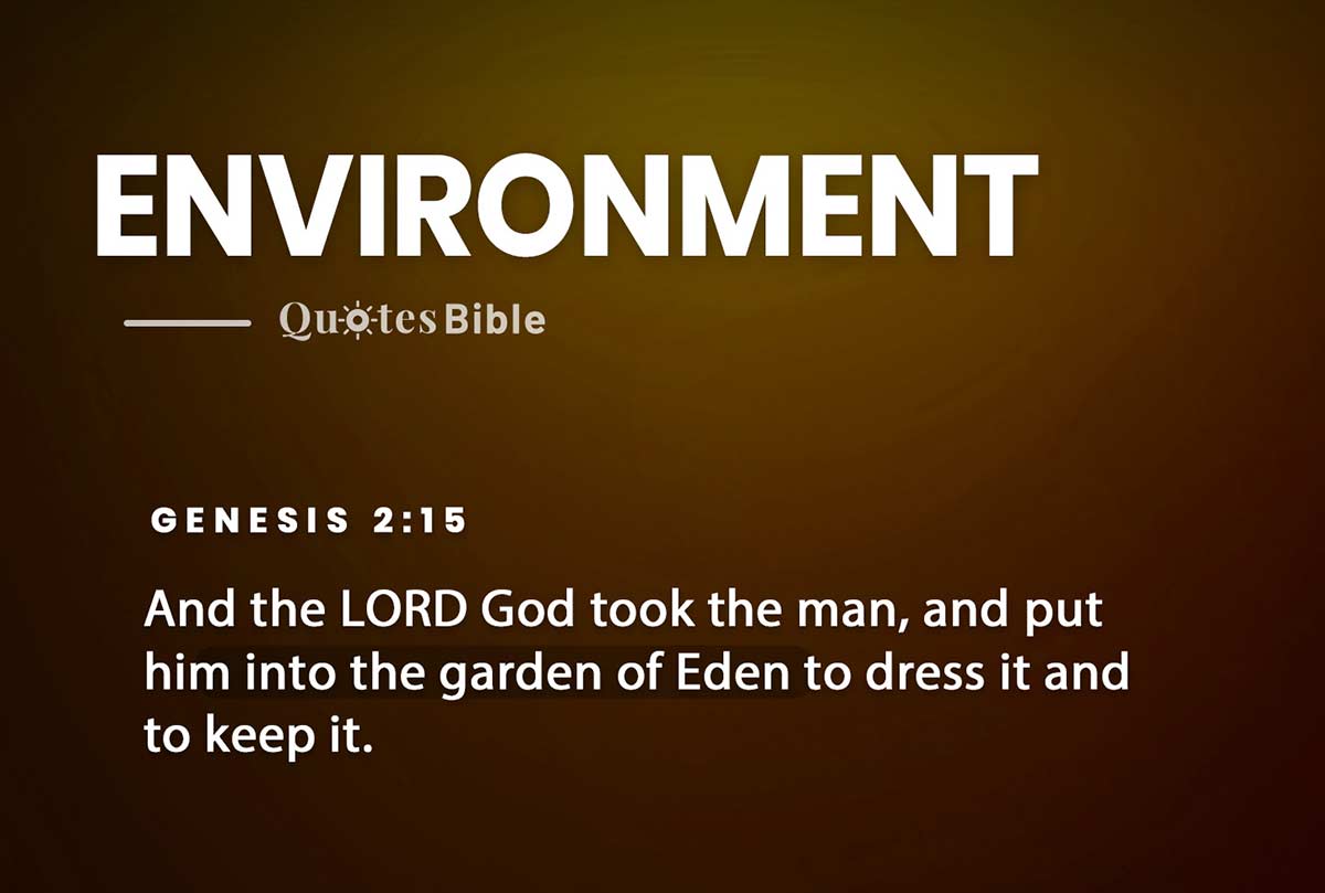 environment bible verses quote