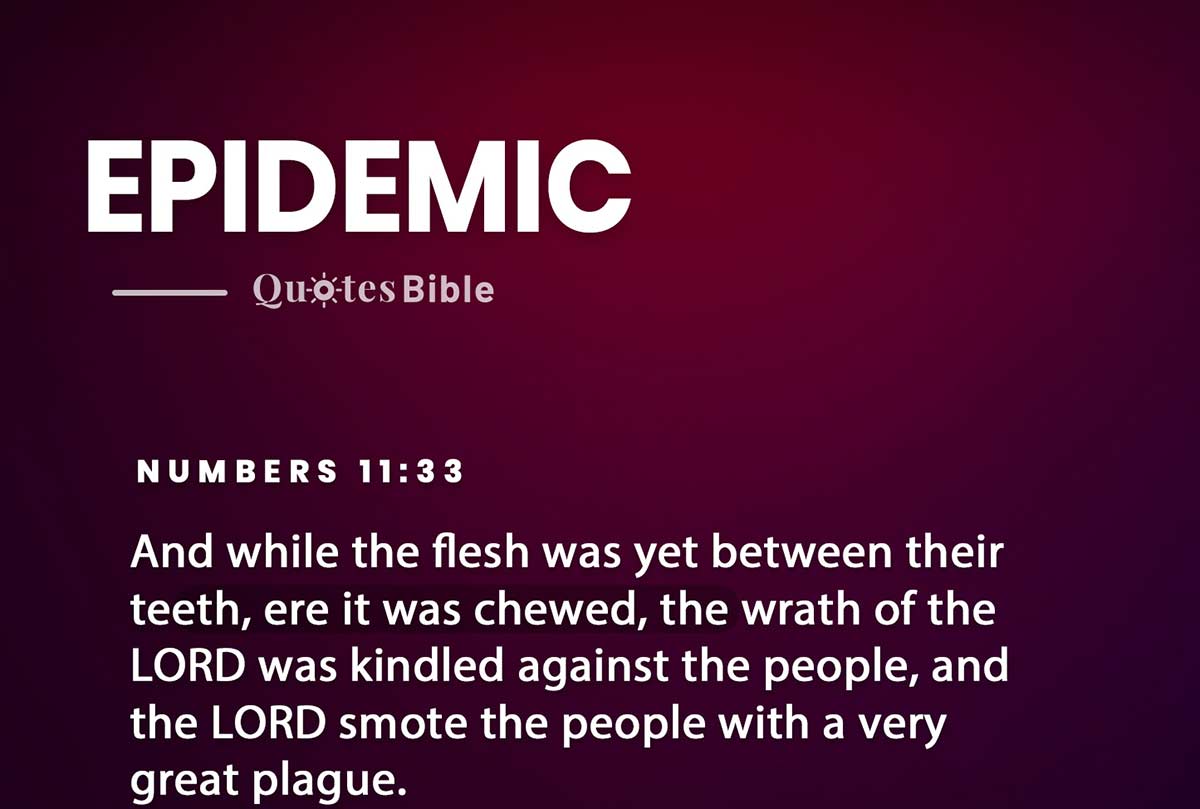 epidemic bible verses quote