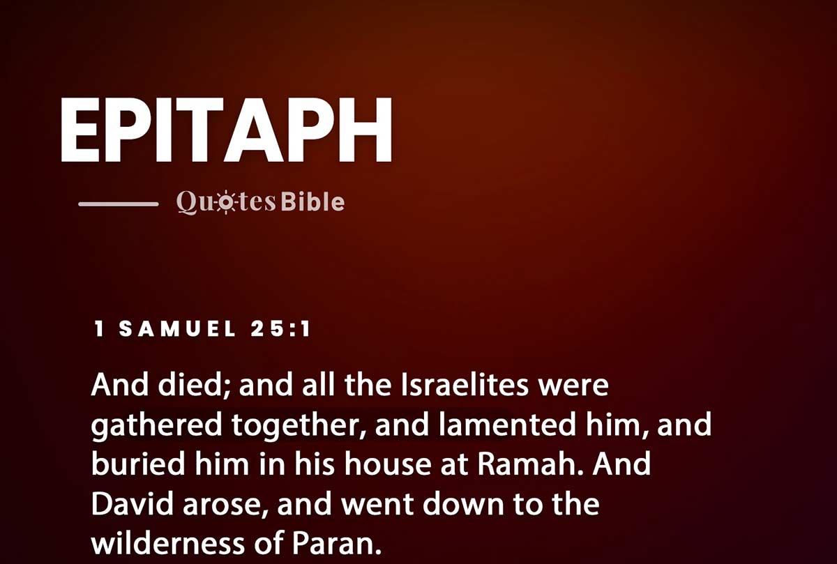 epitaph bible verses quote