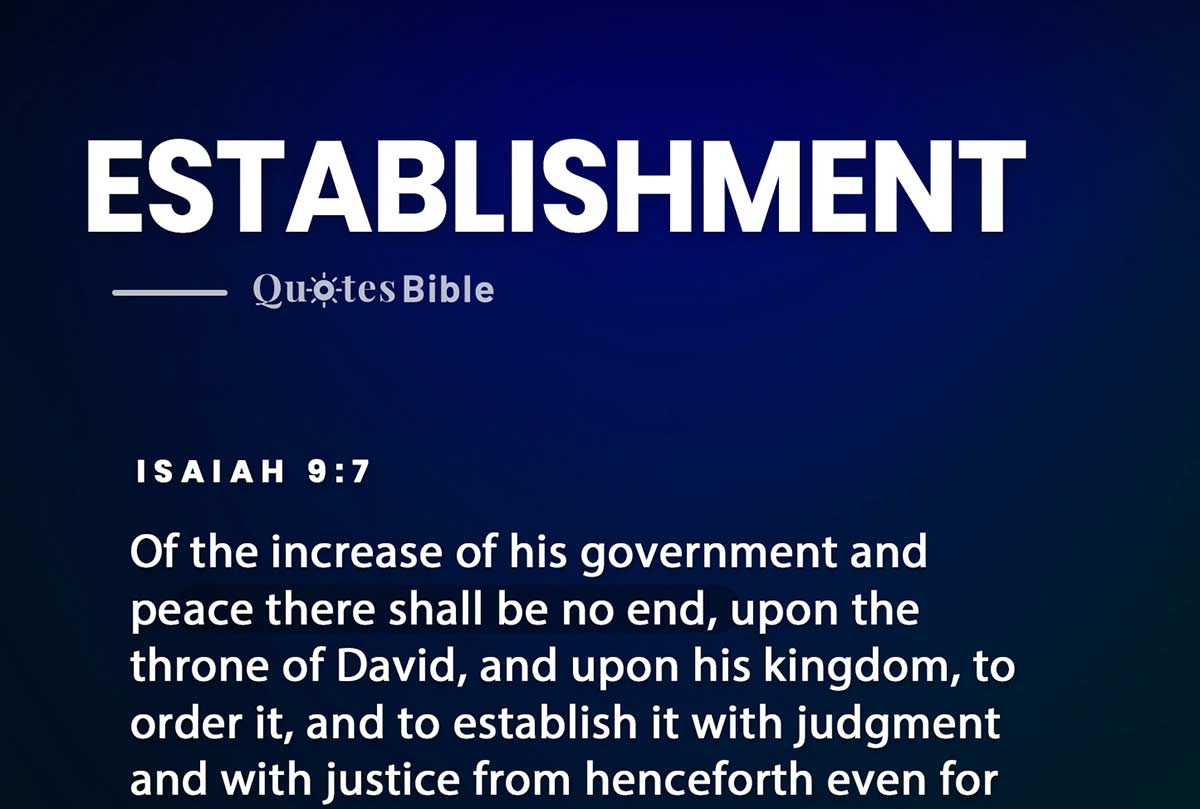 establishment bible verses quote