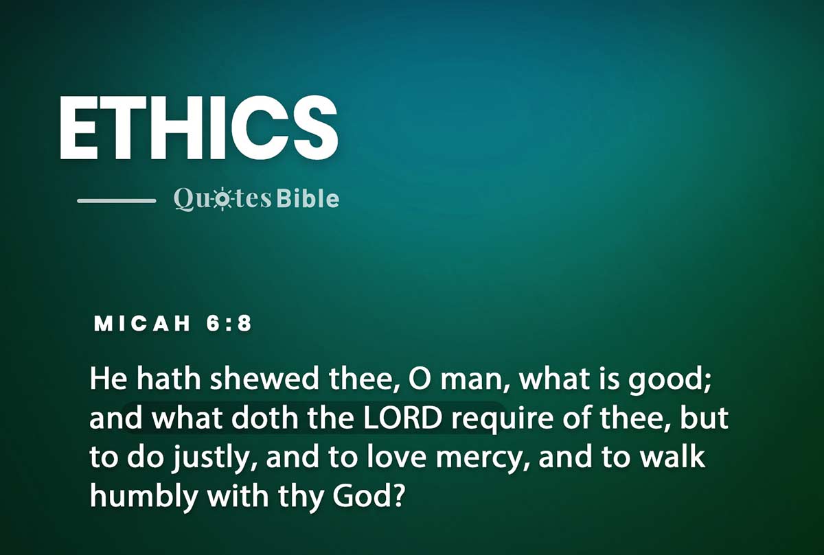 ethics bible verses quote