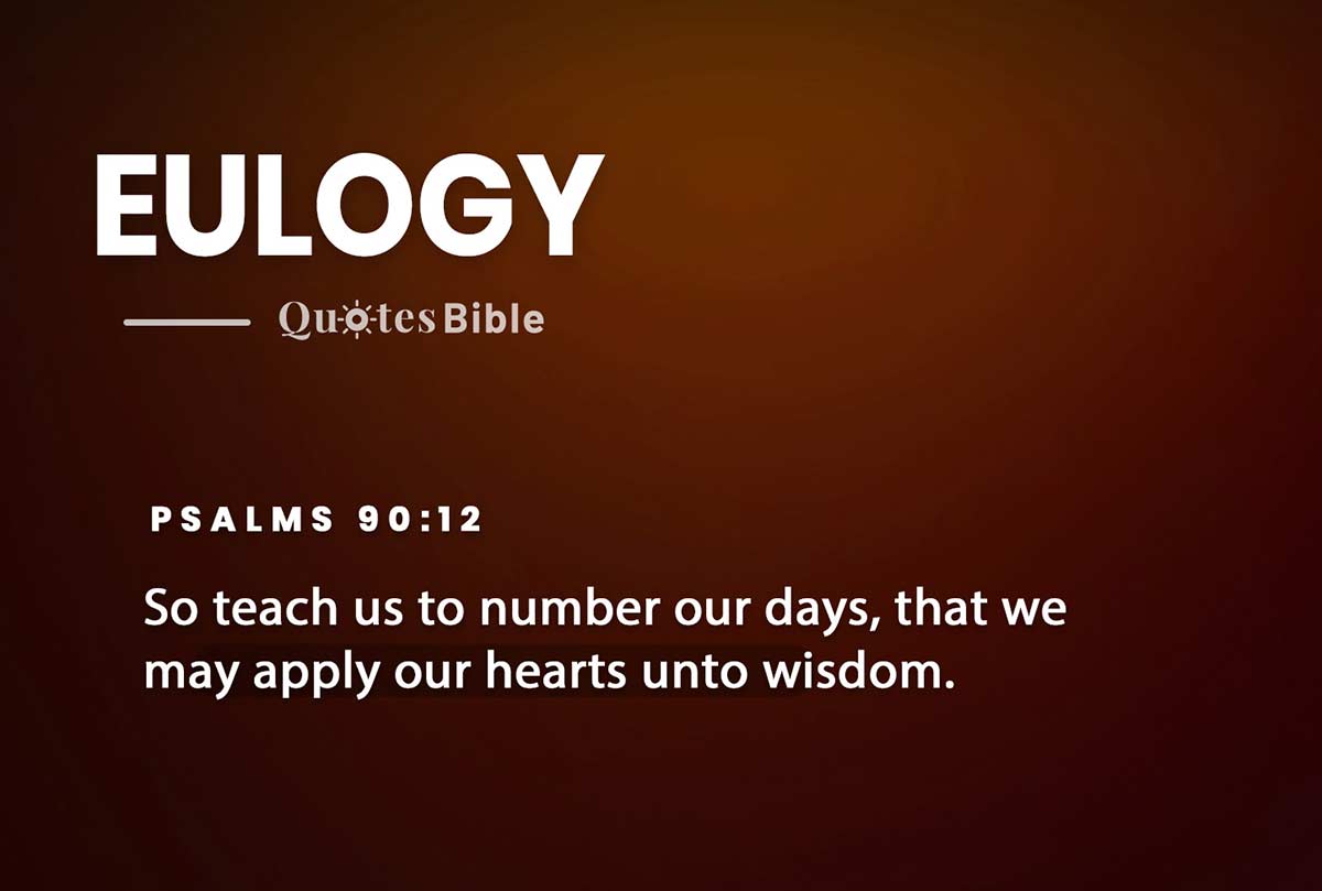 eulogy bible verses quote