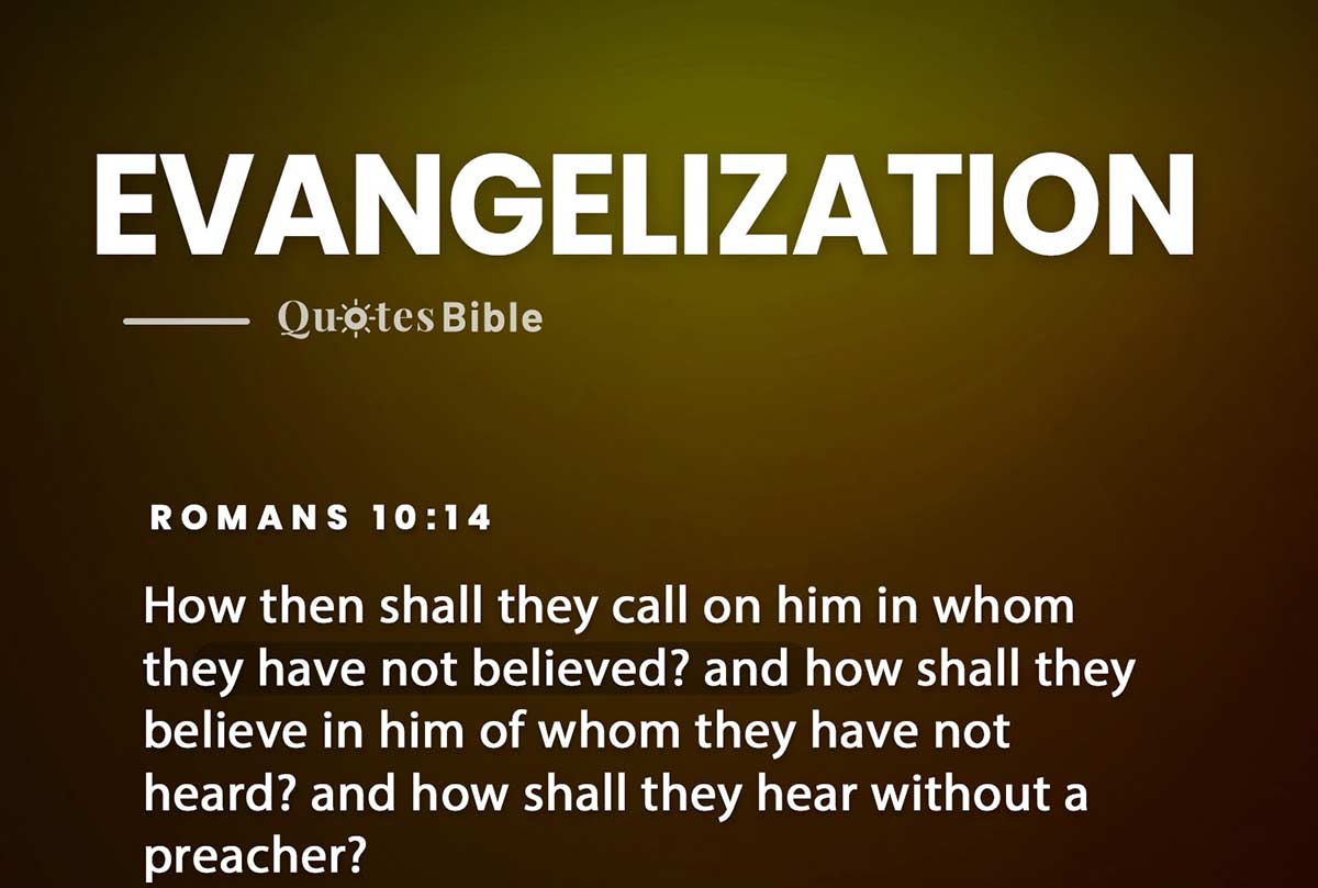 evangelization bible verses quote