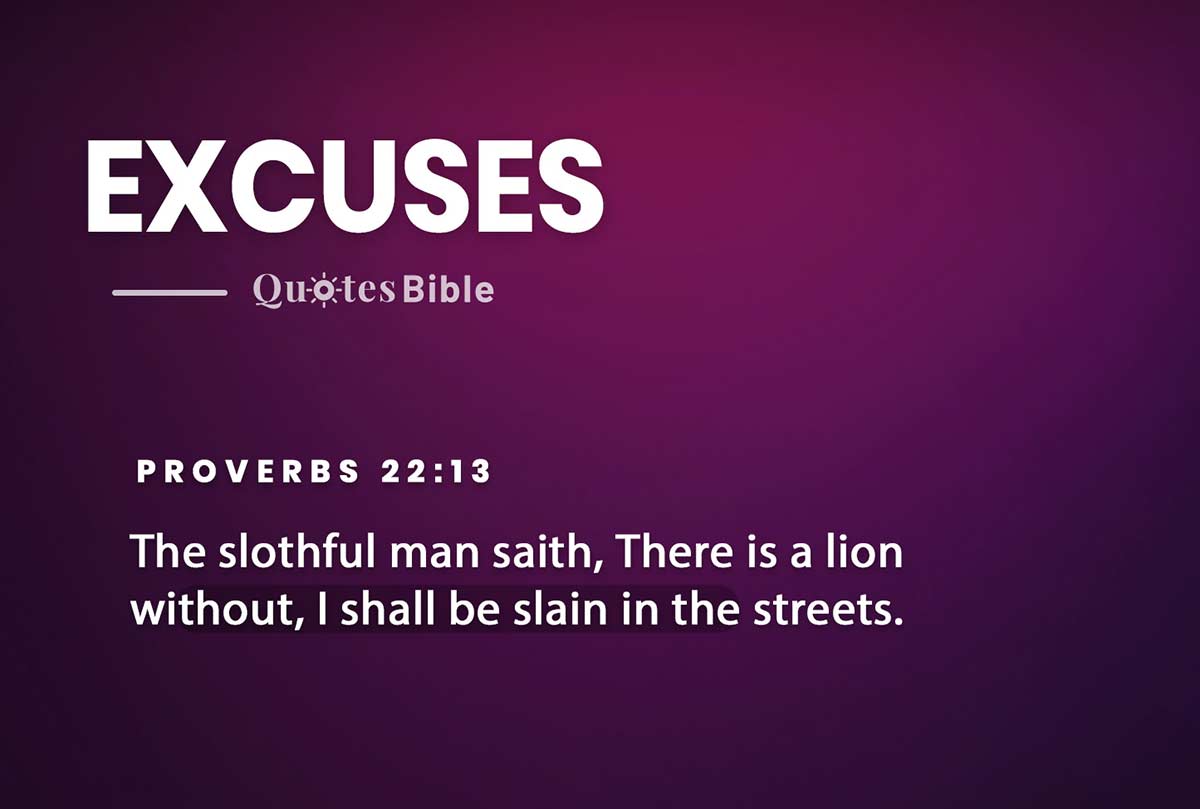 excuses bible verses quote