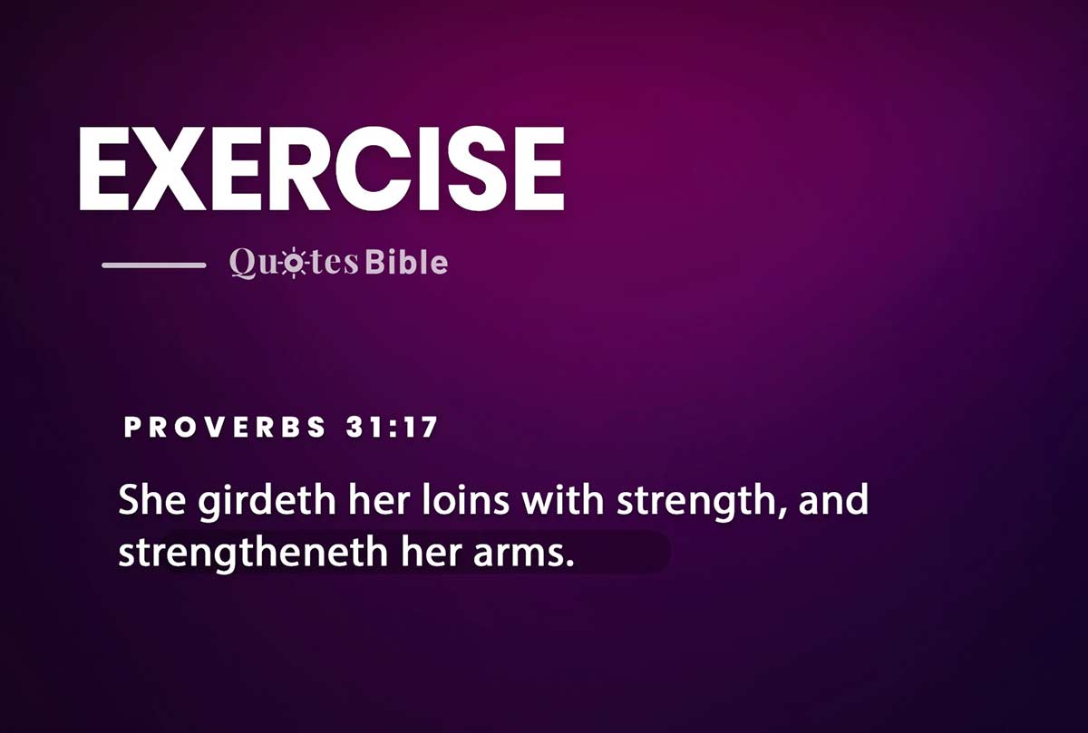 exercise bible verses quote