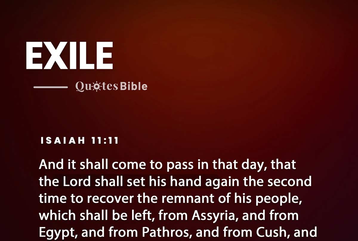 exile bible verses quote