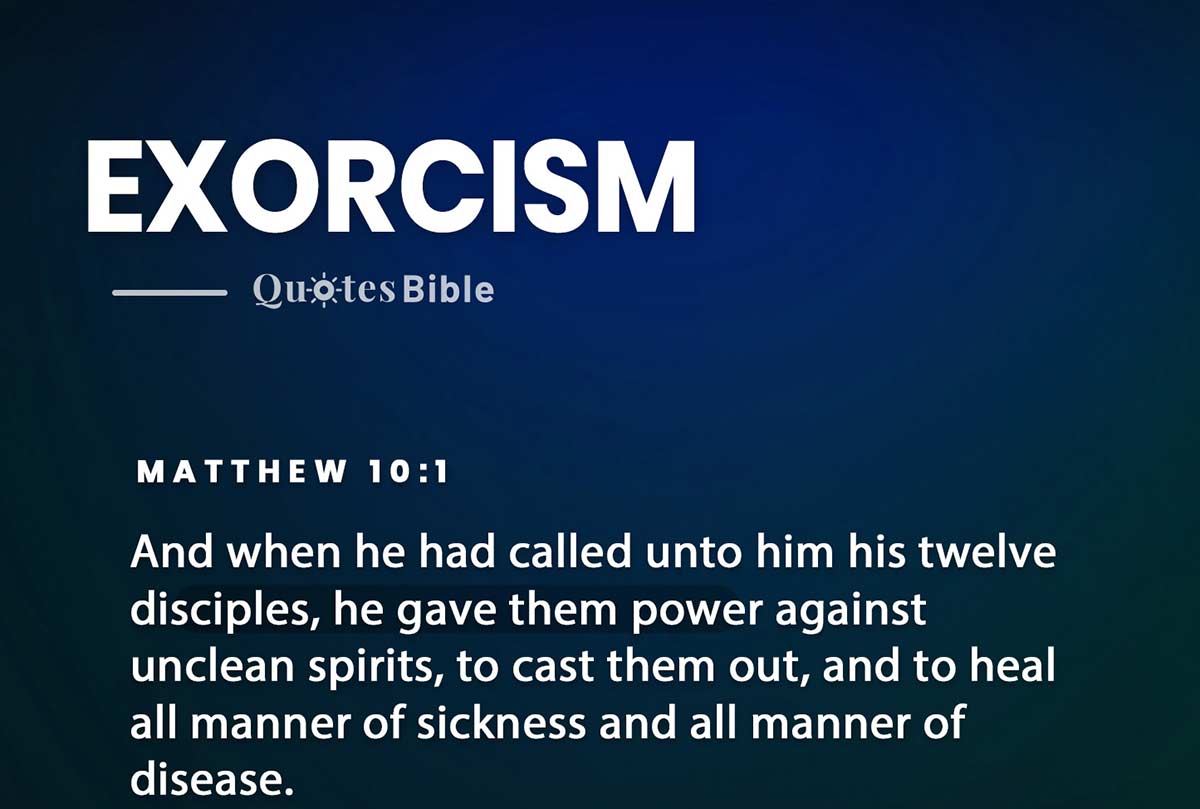 exorcism bible verses quote