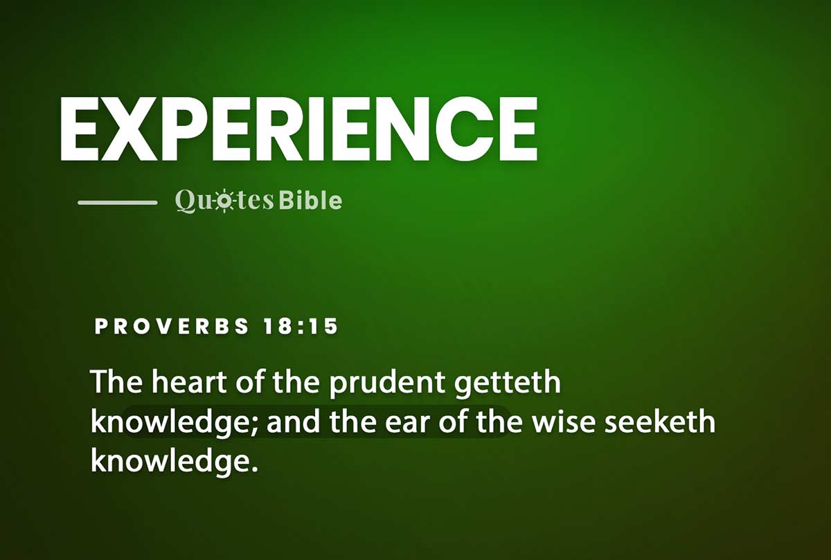 experience bible verses quote