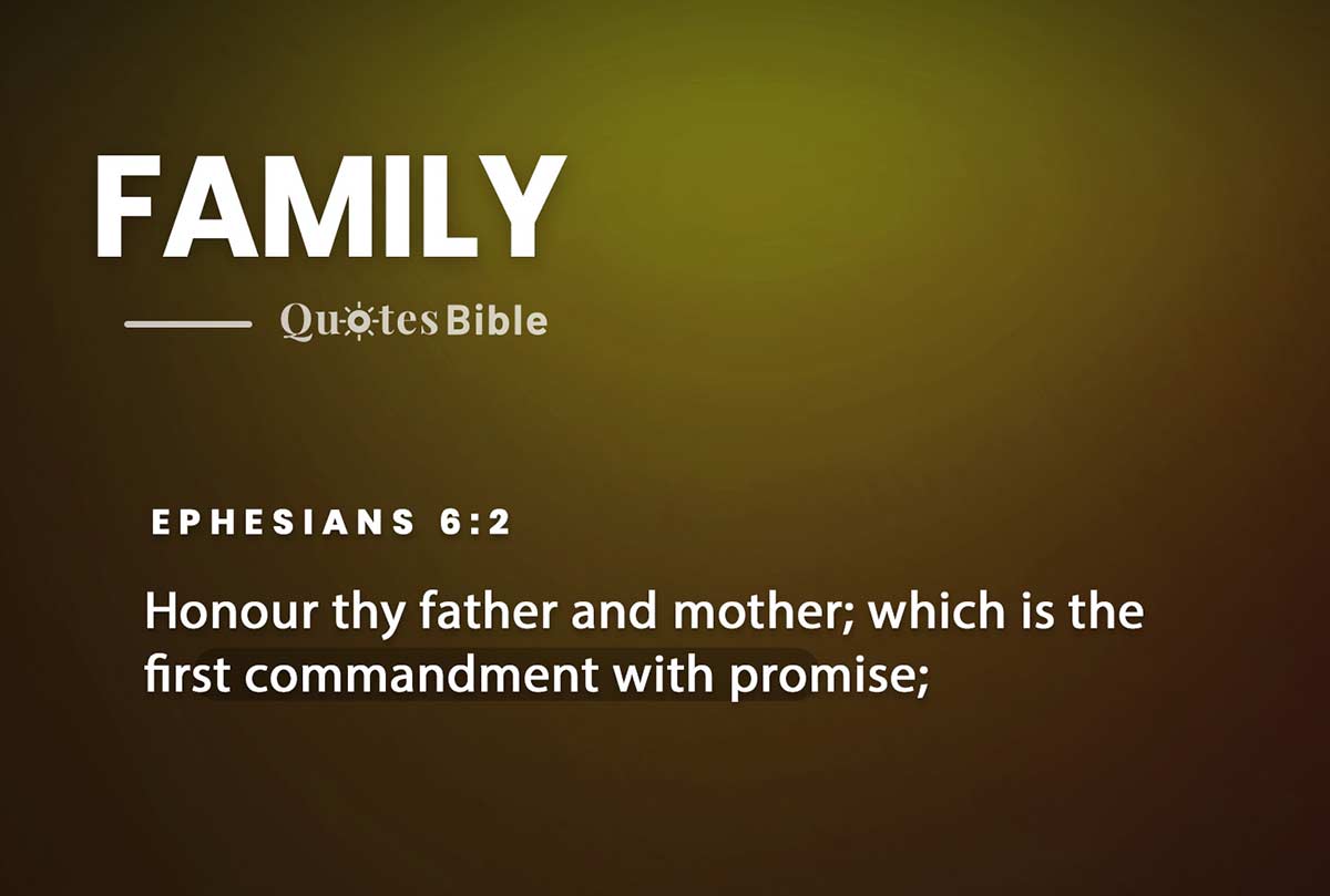 family bible verses quote