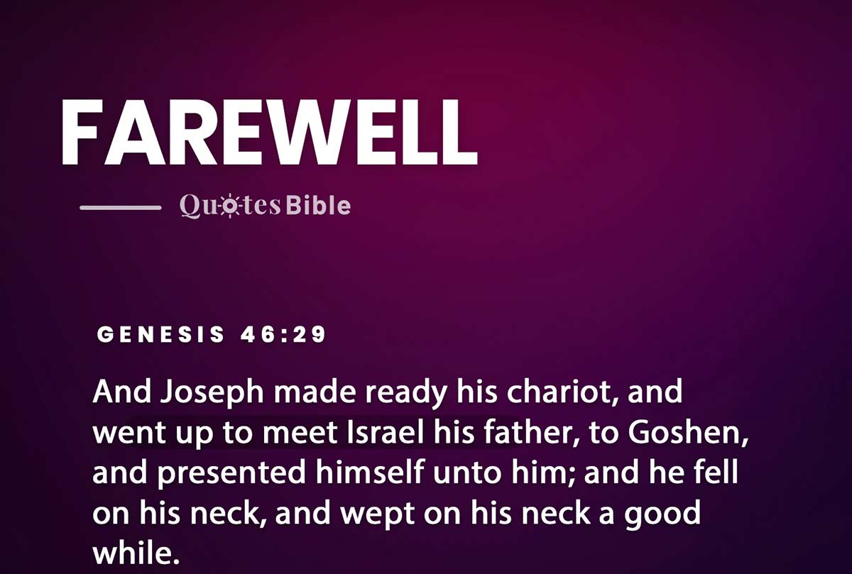 farewell bible verses quote