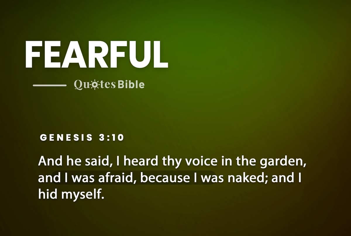 fearful bible verses quote