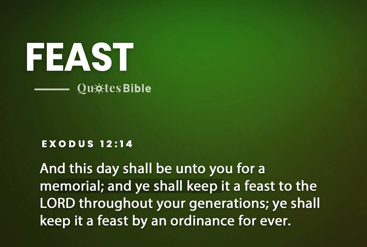 feast bible verses quote