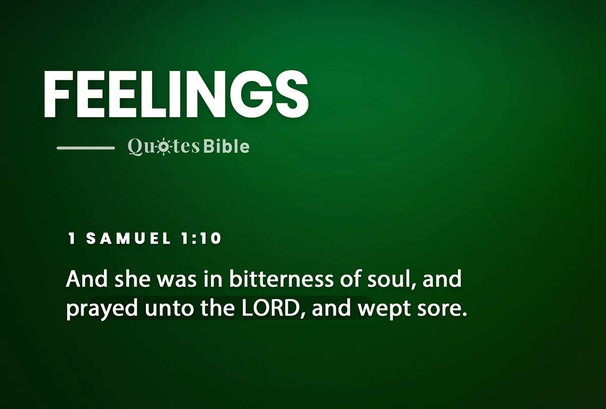 feelings bible verses quote