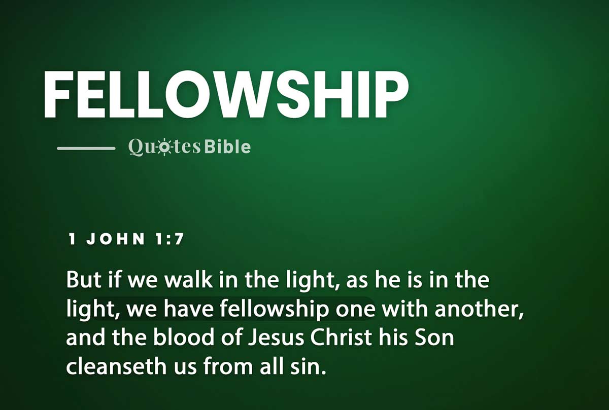 fellowship bible verses quote