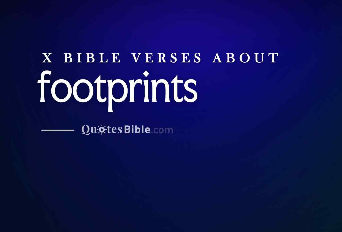 footprints bible verses quote