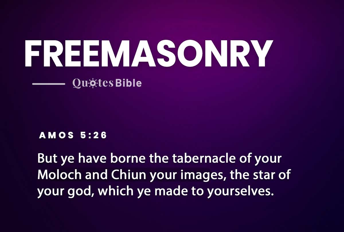 freemasonry bible verses quote