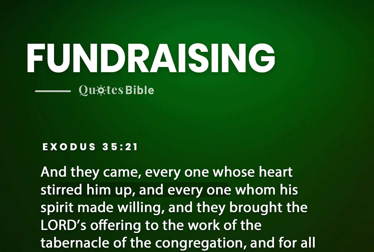 fundraising bible verses quote