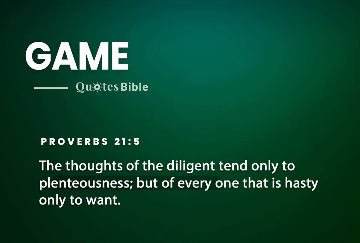 game bible verses quote